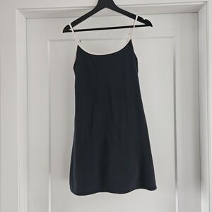 Abercrombie & Fitch Mini Dress w/ Shorts Under Black With White Trim Small Tall